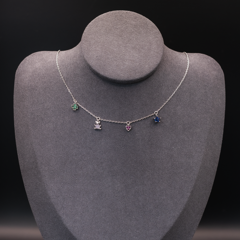 4 Sparkling Charms Necklace