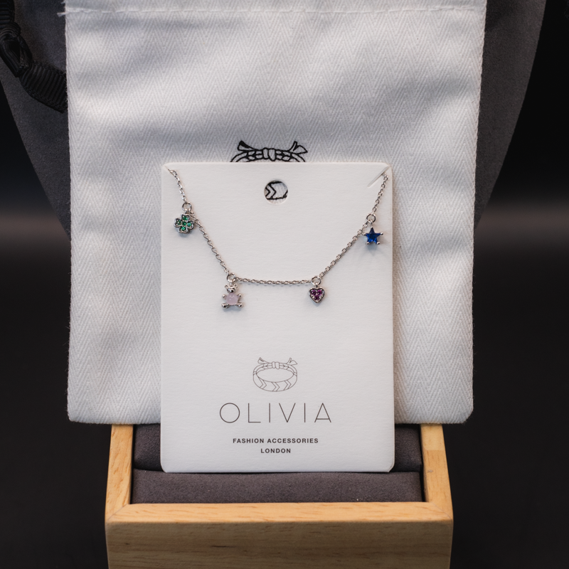 4 Sparkling Charms Necklace