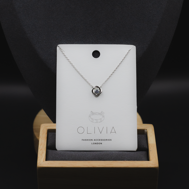 Sparkling Rose Pendant Necklace