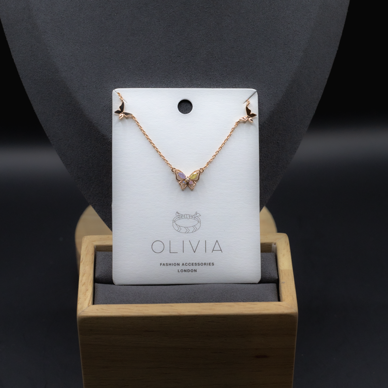 Triple Butterflies Necklace