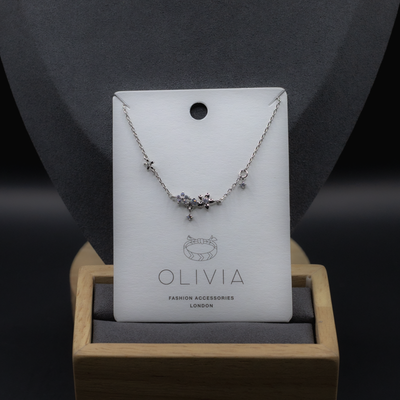 Floral & Stones Pendant Necklace
