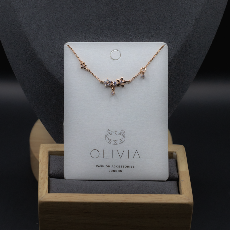 Floral & Stones Pendant Necklace