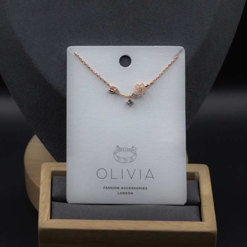 Small Floral Outliner Necklace