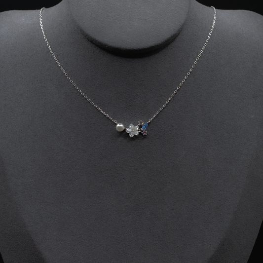 White Floral Necklace