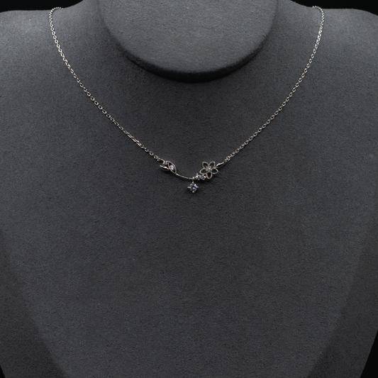 Small Floral Outliner Necklace